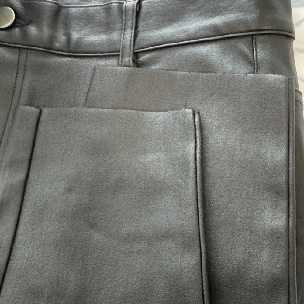 Sadie & Sage Vegan Leather Skinny Pants Black High Rise Women L